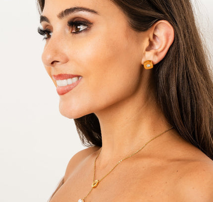 Collar de Perlas con Hilo - Color Oro