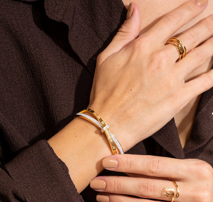 Pulsera Bangle Riviera - Oro