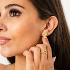 Pendientes de Piedra de Estilo Latino - Oro