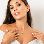 Pendientes de Piedra de Estilo Latino - Oro