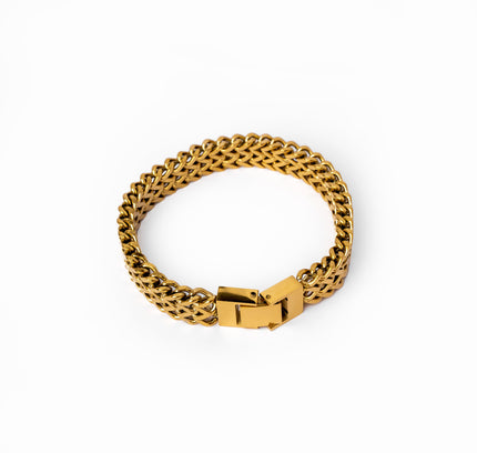 Pulsera Texturizada Eden en Baño de Oro de 18K