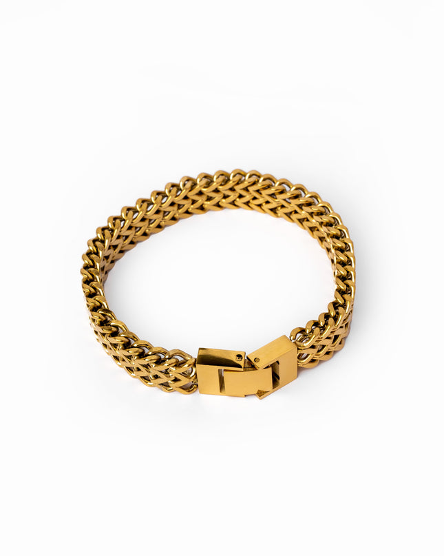 Pulsera Texturizada Eden en Baño de Oro de 18K