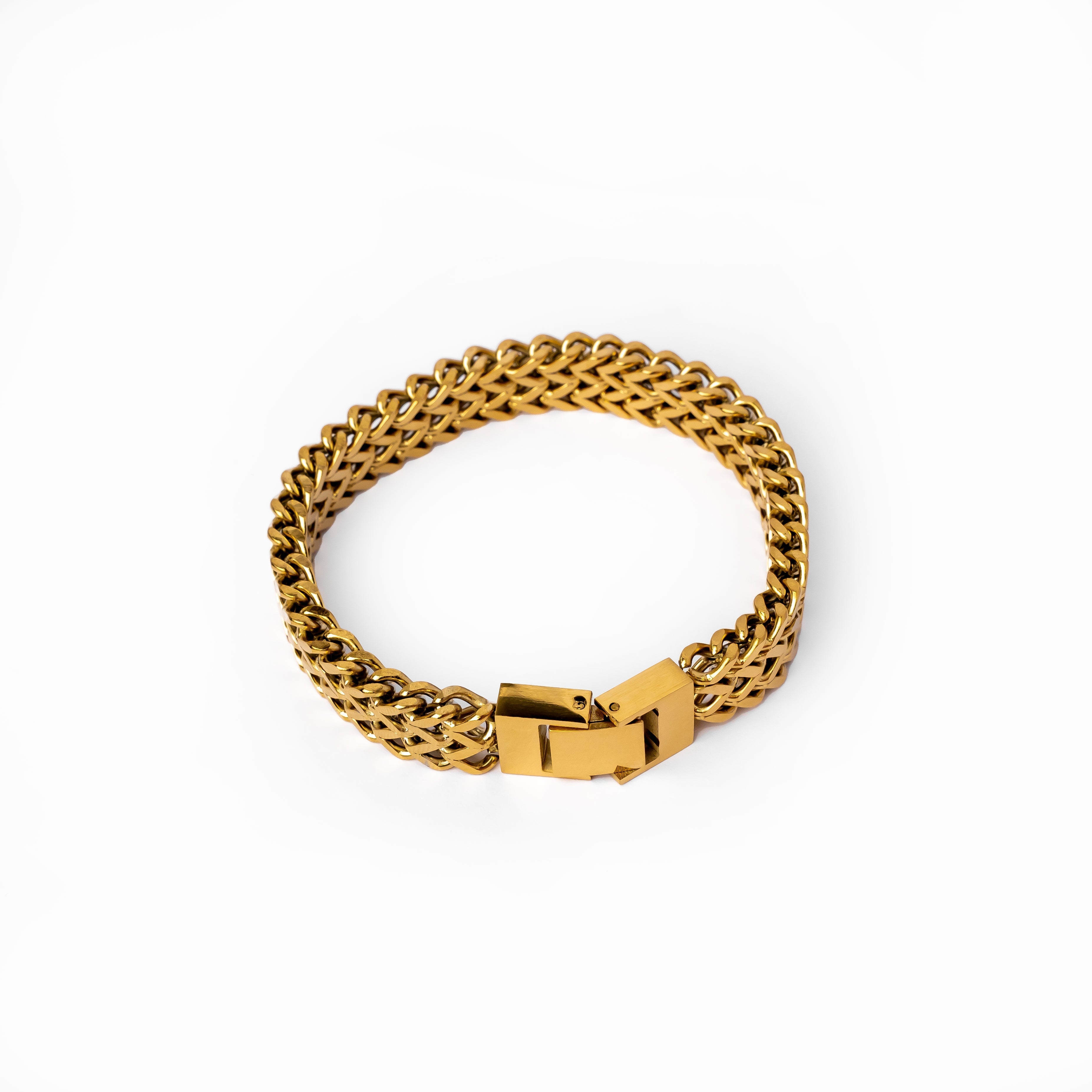 Pulsera Texturizada Eden en Baño de Oro de 18K
