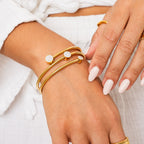 Pulsera Twister de Piedra - Dorada