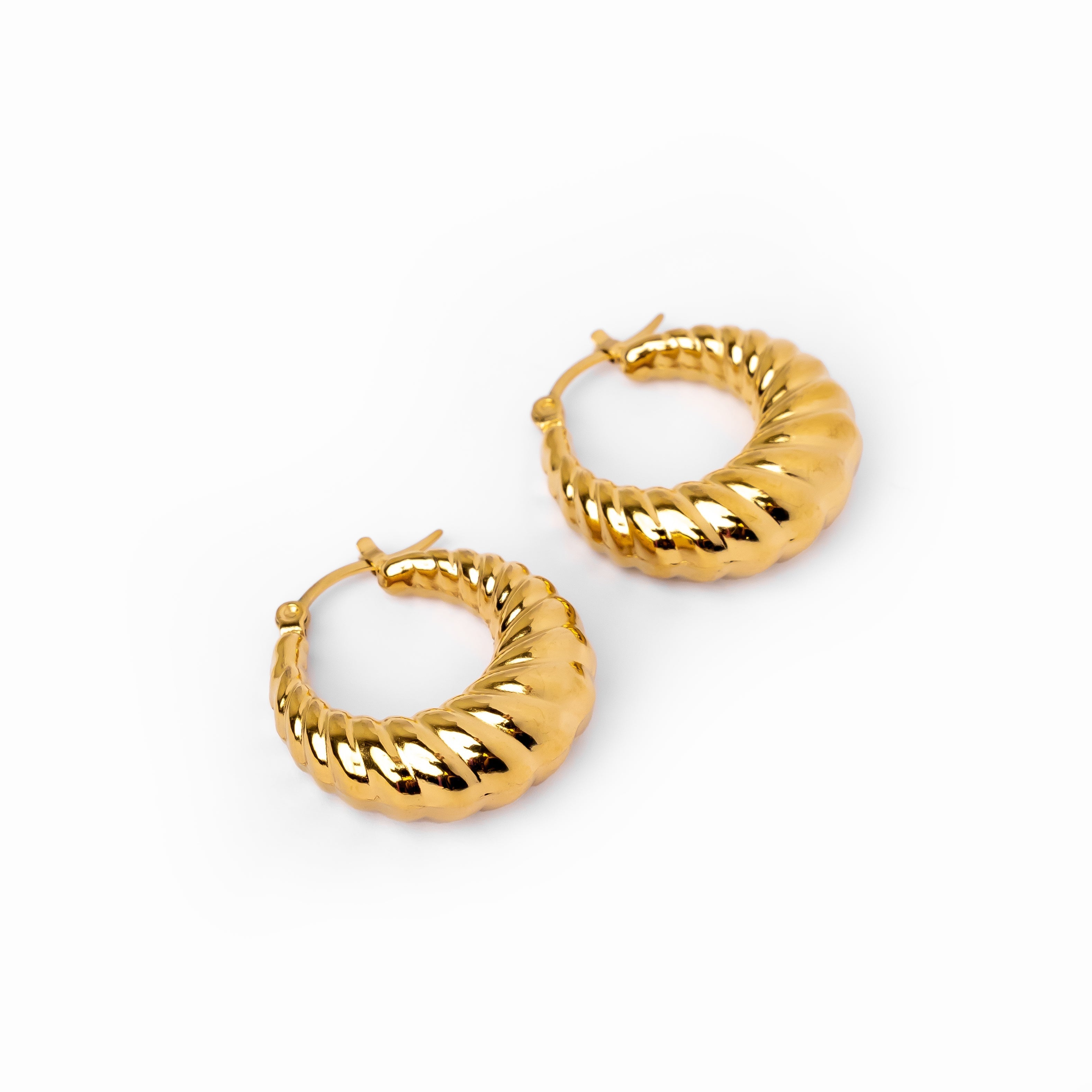 Aros Croissant en Oro