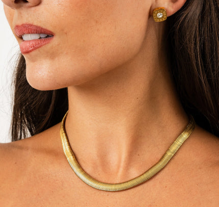 Pendientes de Piedra de Estilo Latino - Oro