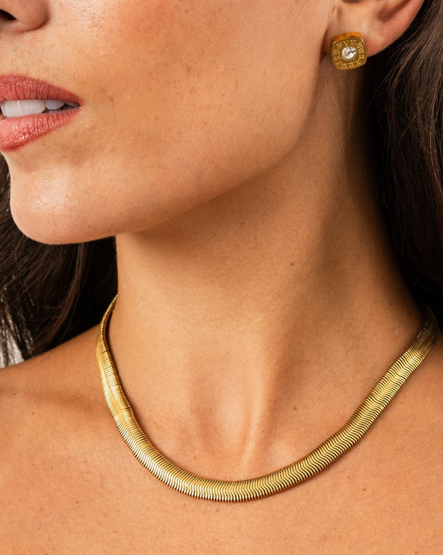 Pendientes de Piedra de Estilo Latino - Oro