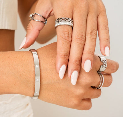 Pulsera de Piedra en Estuche - Plata