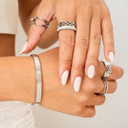 Pulsera de Piedra en Estuche - Plata