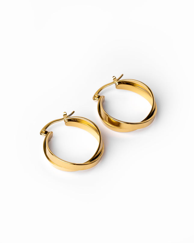 Pendientes Aro Talia en Baño de Oro de 18K