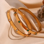 Pulsera de Corazón Chapada en Oro 18K Hipoalergénica
