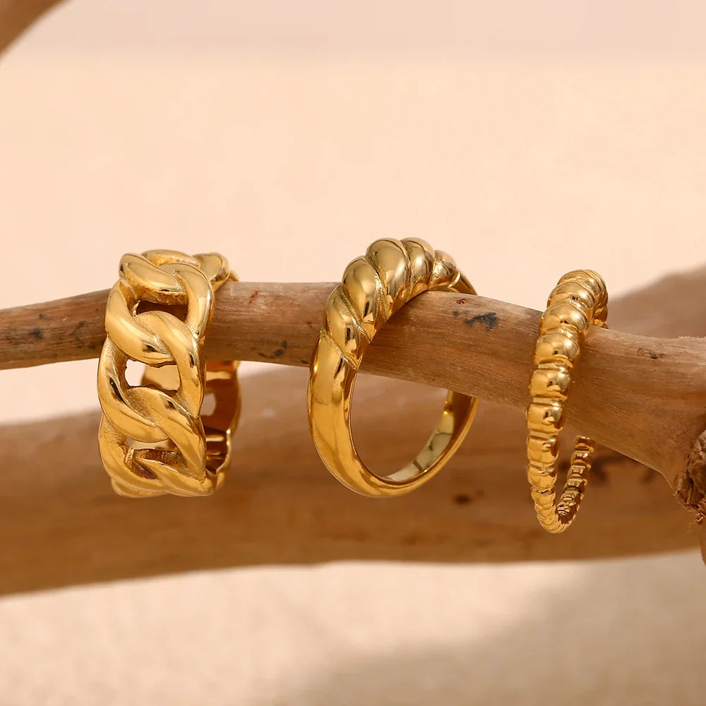 18K Gold Plated Minimalist Ring for Women