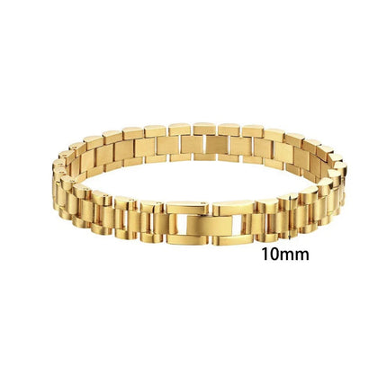 E.B.belle Miniamlist Pulsera para hombre Joyería de oro Estilo callejero Acero inoxidable 316L Pulseras de cadena cubana chapadas en oro de 18 quilates para mujer