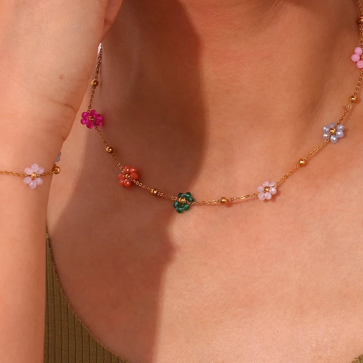 Conjunto de Joyas Florales Y2K para Niñas