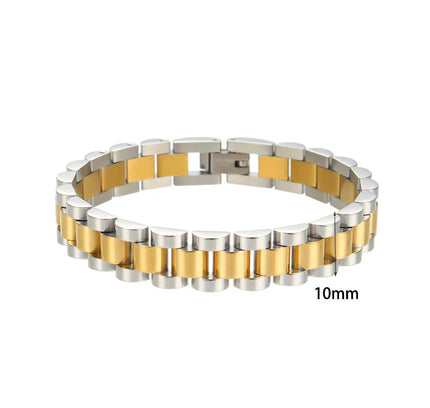 E.B.belle Miniamlist Pulsera para hombre Joyería de oro Estilo callejero Acero inoxidable 316L Pulseras de cadena cubana chapadas en oro de 18 quilates para mujer