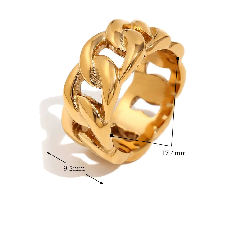 Anillo Minimalista Chapado en Oro de 18K para Mujer