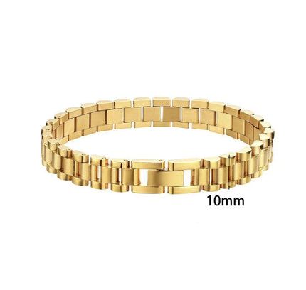 E.B.belle Miniamlist Pulsera para hombre Joyería de oro Estilo callejero Acero inoxidable 316L Pulseras de cadena cubana chapadas en oro de 18 quilates para mujer
