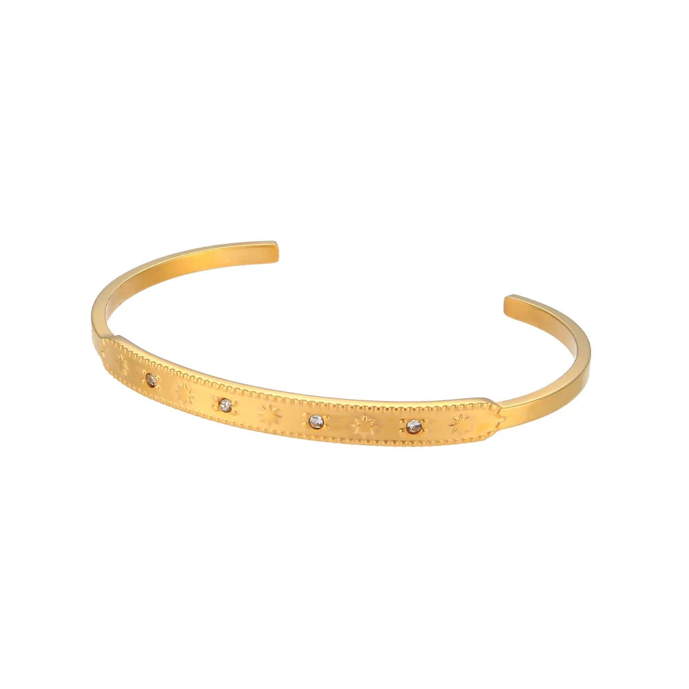 Pulsera de Estrellas Chapada en Oro de 18K