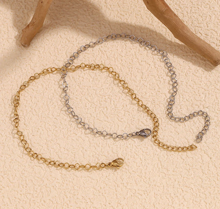 E.B.belle-tobilleras de acero inoxidable 316L para mujer, de estilo étnico cadenas de tobillo, empalme geométrico de rombos, joyería chapada en oro de 14 quilates