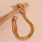 Pulsera de Acero Inoxidable Chapada en Oro 18K para Mujer