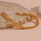 Pulsera de Acero Inoxidable Chapada en Oro 18K para Mujer