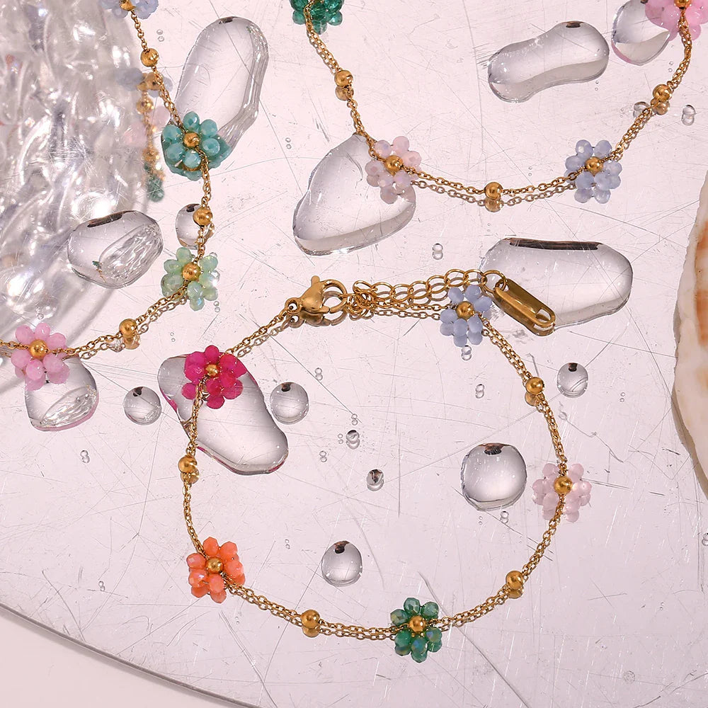 Conjunto de Joyas Florales Y2K para Niñas
