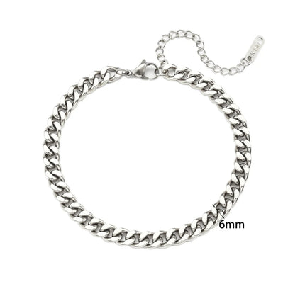 E.B.belle Miniamlist Pulsera para hombre Joyería de oro Estilo callejero Acero inoxidable 316L Pulseras de cadena cubana chapadas en oro de 18 quilates para mujer