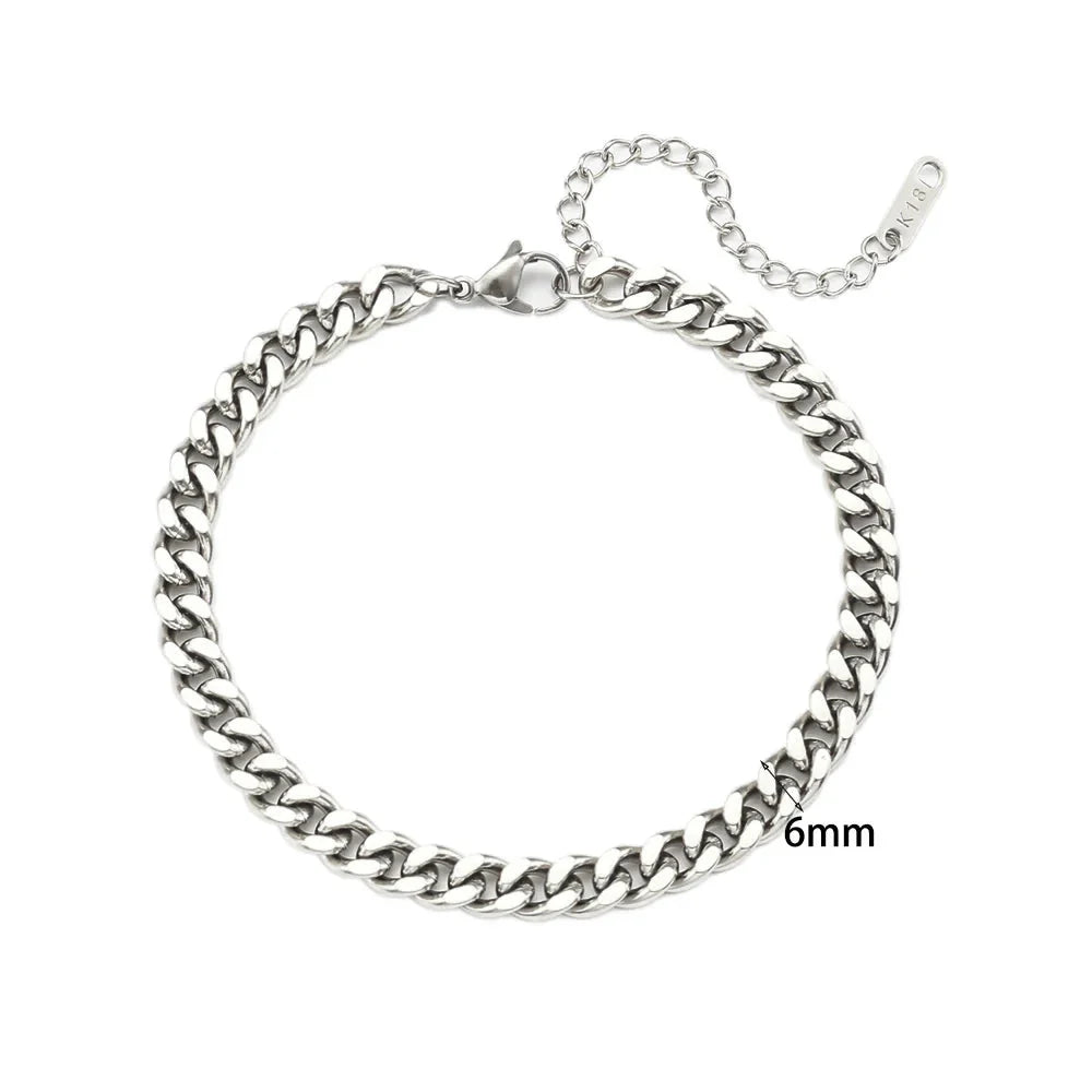 Pulsera de Acero Inoxidable Chapada en Oro 18K