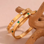 Pulsera de Corazón Chapada en Oro 18K Hipoalergénica