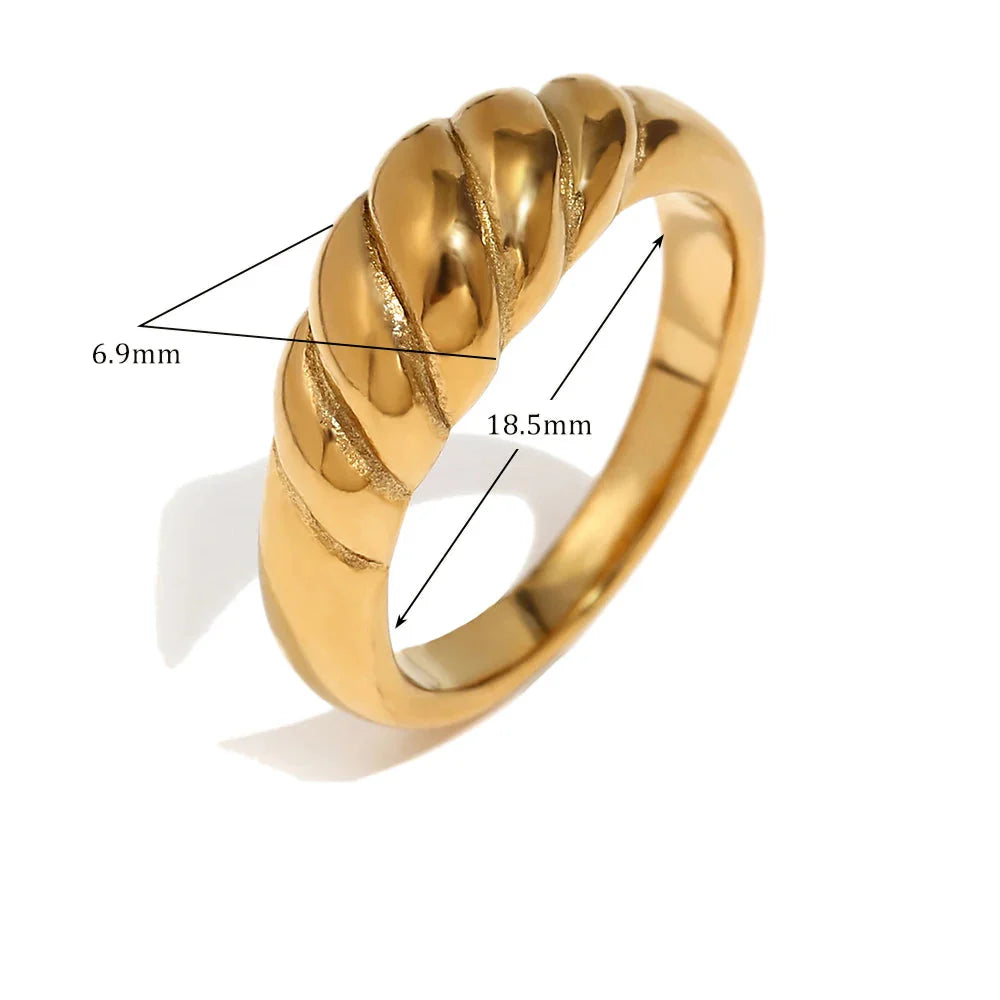 Anillo Minimalista Chapado en Oro de 18K para Mujer