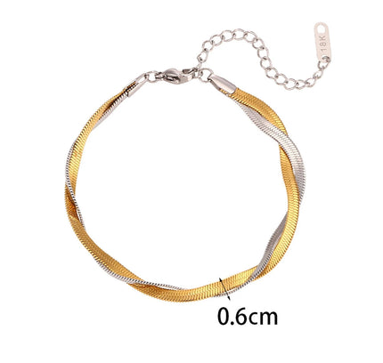 E.B.belle Miniamlist Pulsera para hombre Joyería de oro Estilo callejero Acero inoxidable 316L Pulseras de cadena cubana chapadas en oro de 18 quilates para mujer