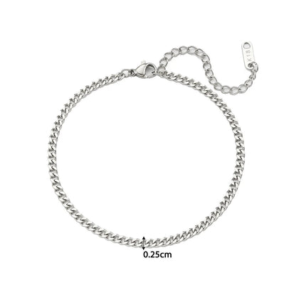 E.B.belle Miniamlist Pulsera para hombre Joyería de oro Estilo callejero Acero inoxidable 316L Pulseras de cadena cubana chapadas en oro de 18 quilates para mujer