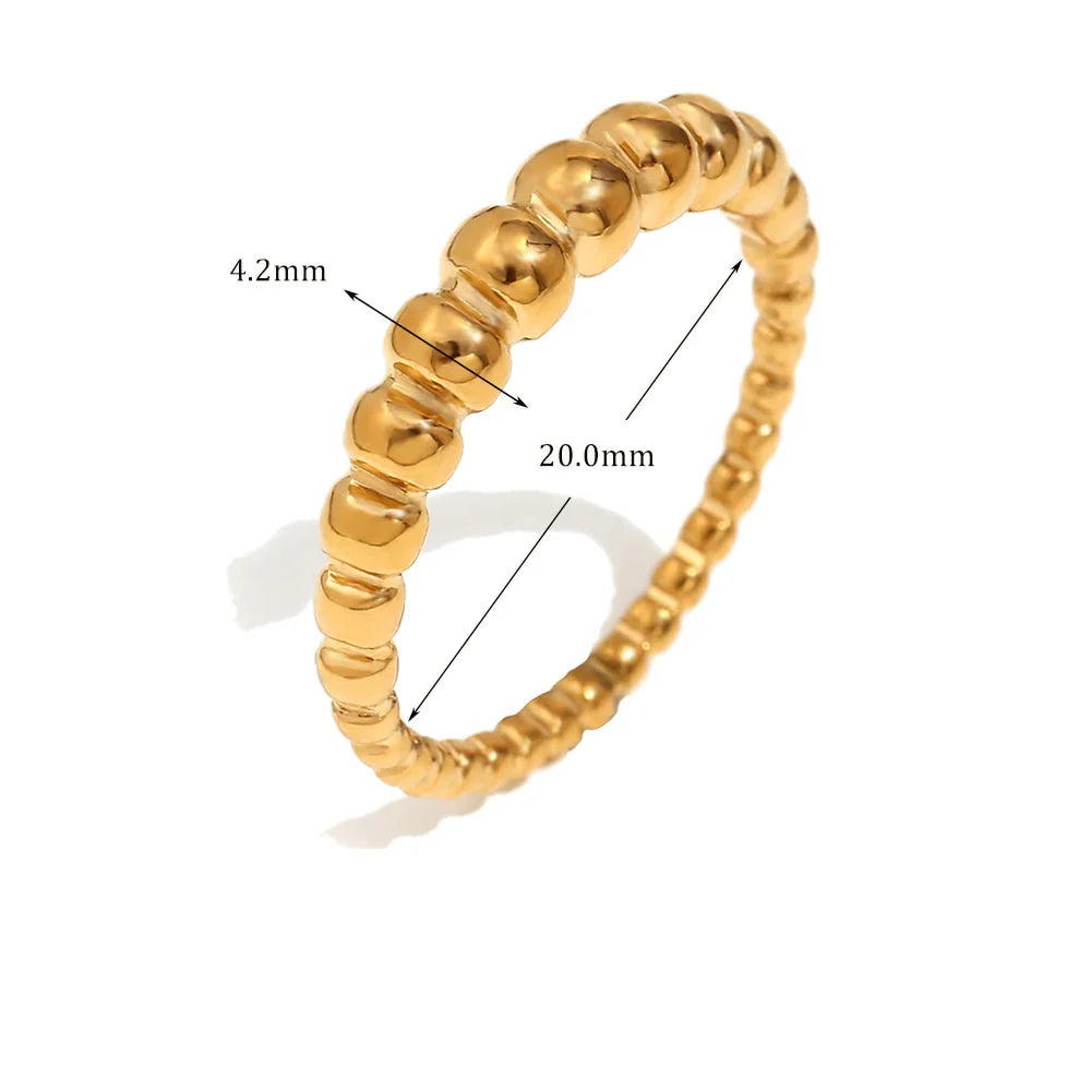 Anillo Minimalista Chapado en Oro de 18K para Mujer