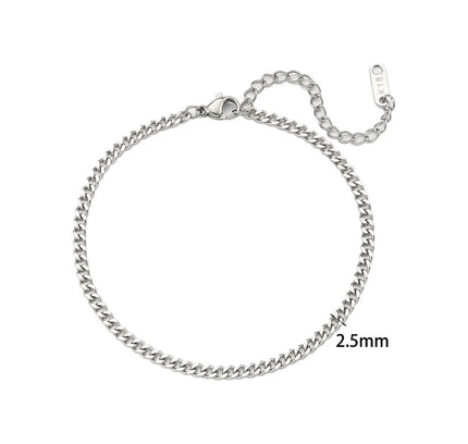 E.B.belle Miniamlist Pulsera para hombre Joyería de oro Estilo callejero Acero inoxidable 316L Pulseras de cadena cubana chapadas en oro de 18 quilates para mujer