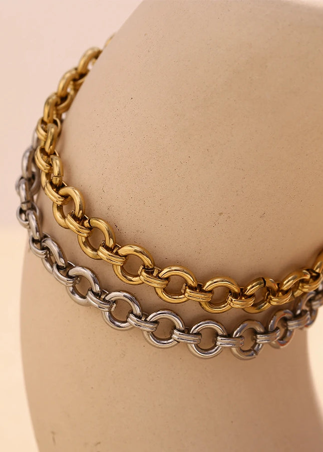 E.B.belle-tobillera de cadena redonda rugosa para mujer, pulsera de pie de acero inoxidable 316L impermeable, joyería chapada en oro de 14K