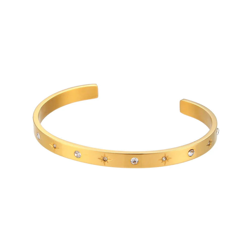 Pulsera de Estrellas Chapada en Oro de 18K