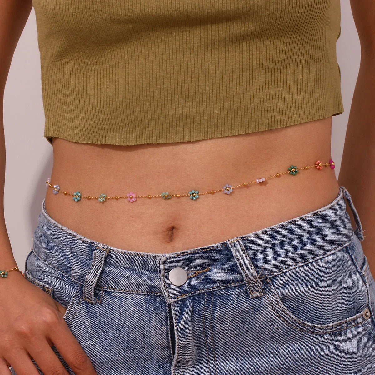 Conjunto de Joyas Florales Y2K para Niñas