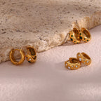 Pendientes de Aro Dorados con Circonitas y Burbujas Coloridas