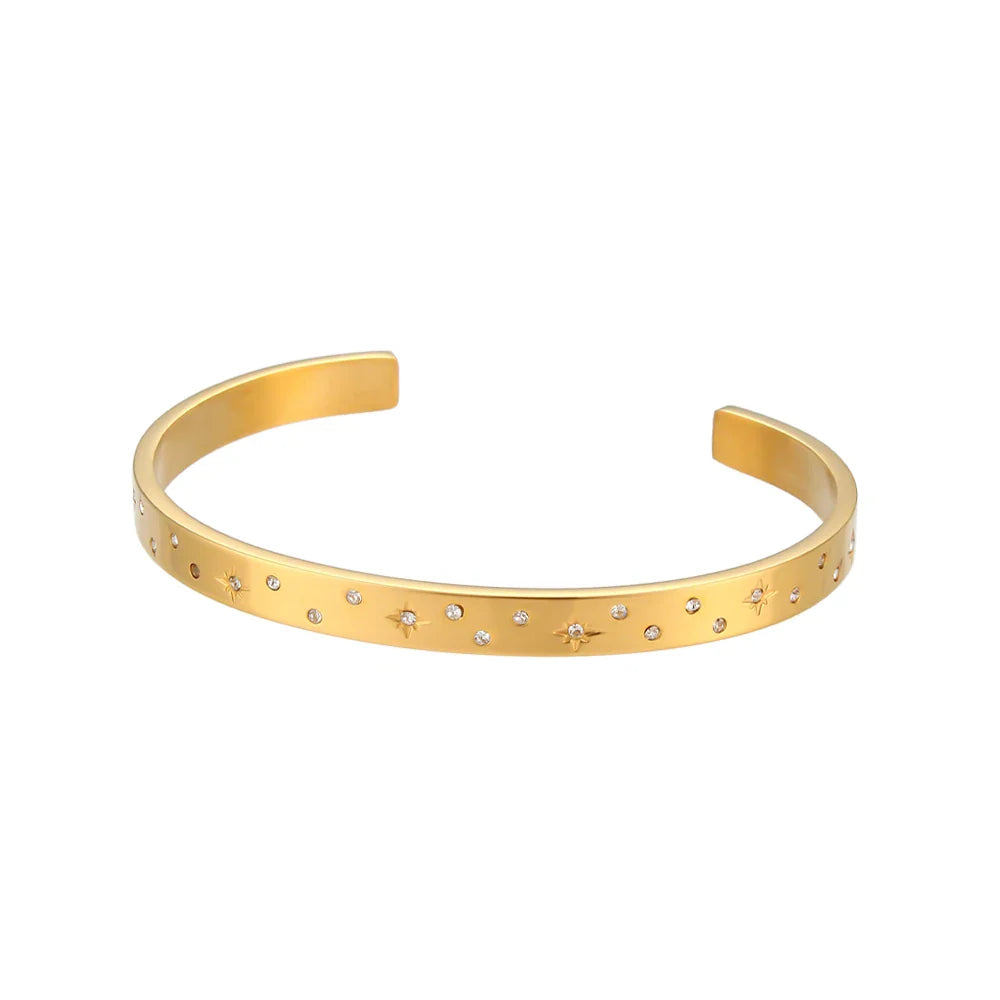 Pulsera de Estrellas Chapada en Oro de 18K