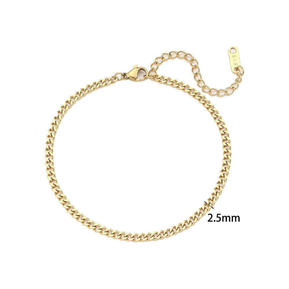 Pulsera de Acero Inoxidable Chapada en Oro 18K
