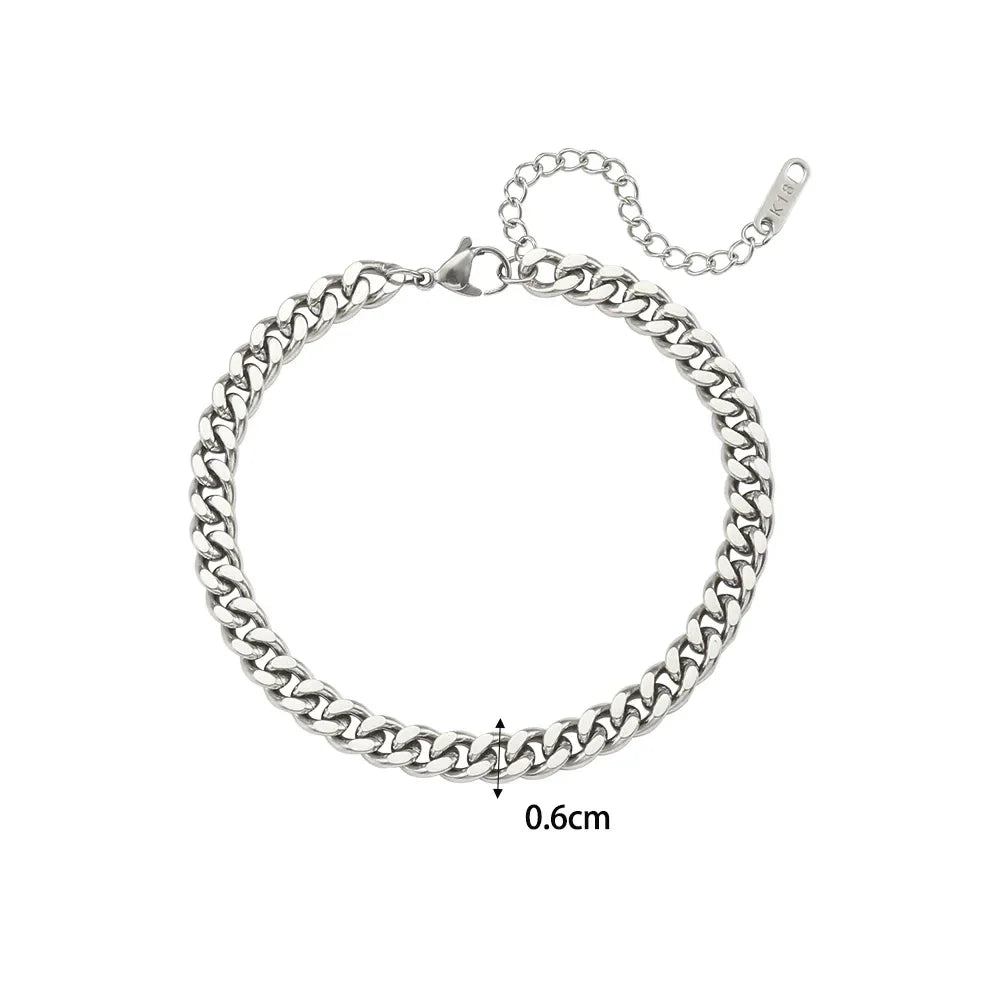 Pulsera de Acero Inoxidable Chapada en Oro 18K