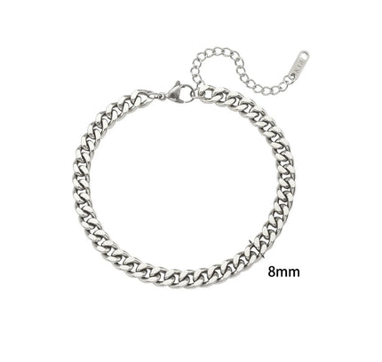 E.B.belle Miniamlist Pulsera para hombre Joyería de oro Estilo callejero Acero inoxidable 316L Pulseras de cadena cubana chapadas en oro de 18 quilates para mujer