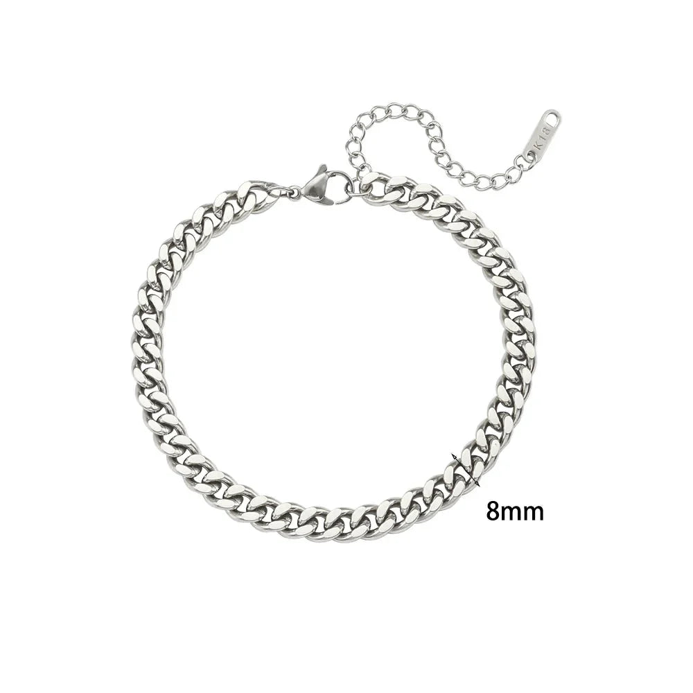 Pulsera de Acero Inoxidable Chapada en Oro 18K