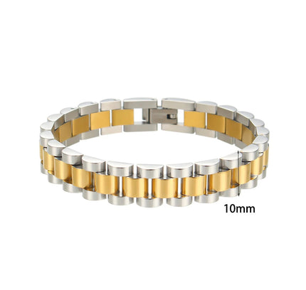 E.B.belle Miniamlist Pulsera para hombre Joyería de oro Estilo callejero Acero inoxidable 316L Pulseras de cadena cubana chapadas en oro de 18 quilates para mujer