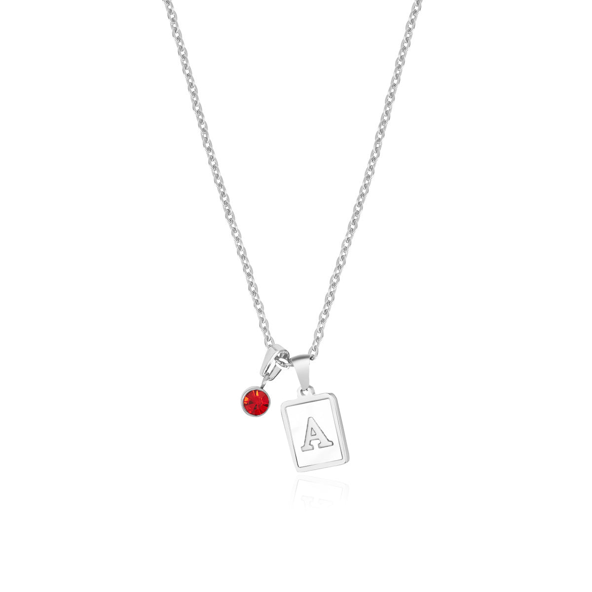 Collar con Inicial y Piedra de Nacimient