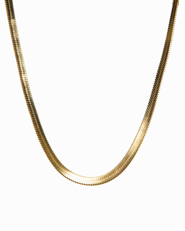 Collar Dorado de Cadena de Serpiente