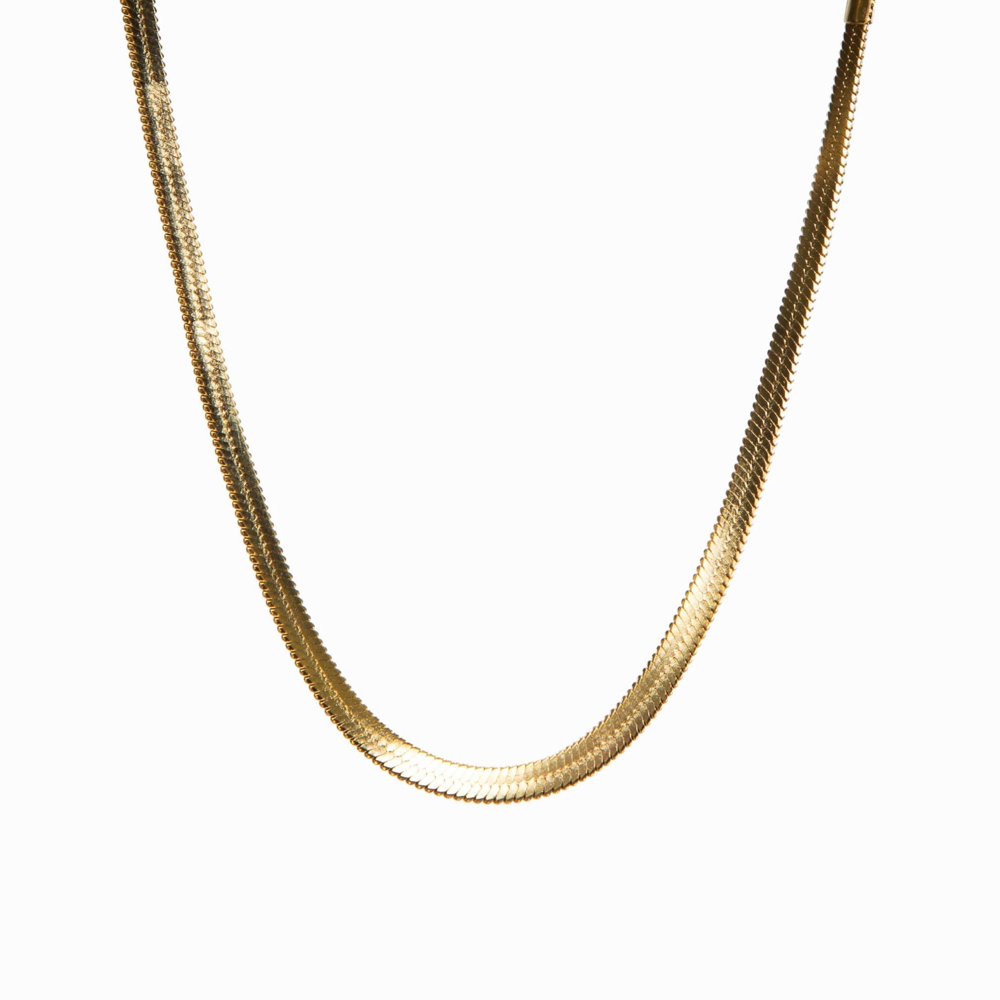 Collar Dorado de Cadena de Serpiente