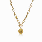 Collar Toggle de 10 Centavos en Oro